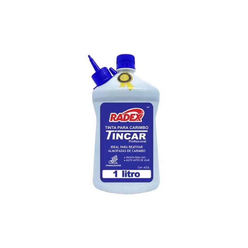 Tinta P/carimbo Tincar 1000ml Azul Tcar-1l  Radex