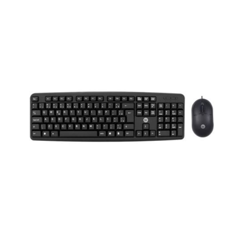 Kit Teclado + Mouse Corporativo Basico C/fio Usb Preto Cmb03  - Bright