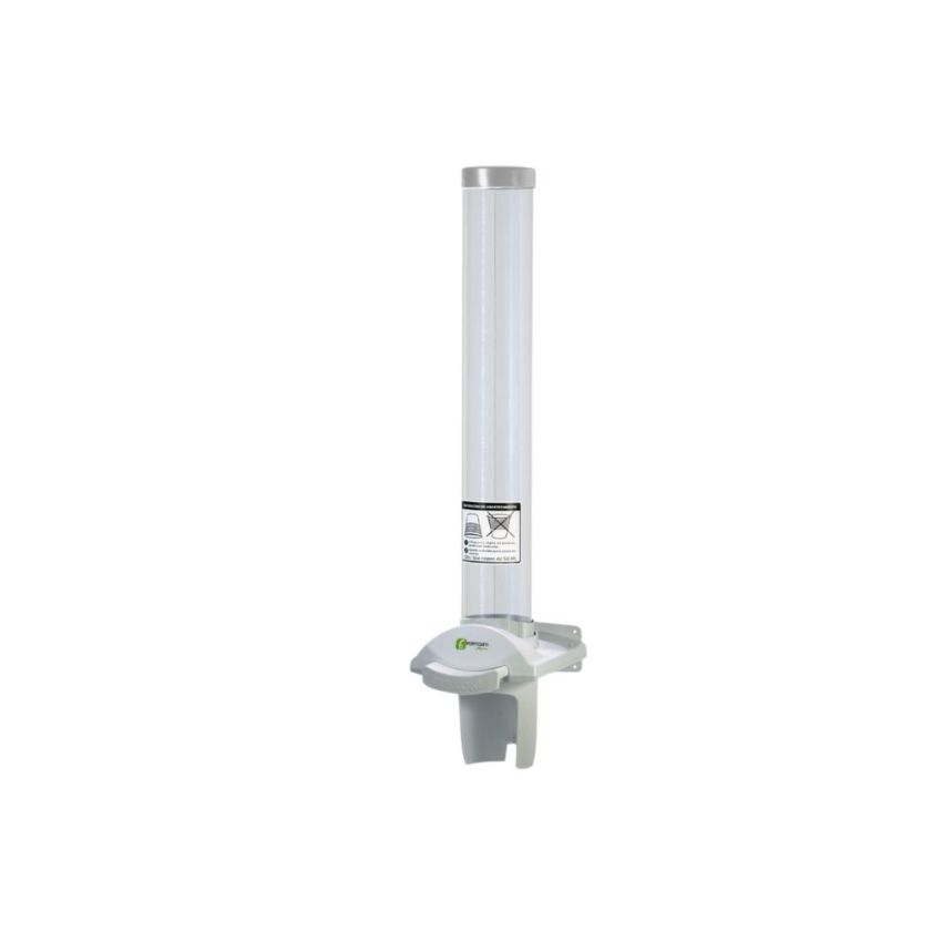 Dispenser Plastico Branco de Tecla Porta Copos Descartaveis 150 / 180 / 200ml Fortcom