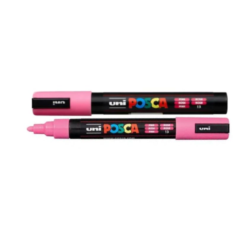 Kit com 6 unidade Caneta Uni-posca Pc-5m Rosa 7.5168 Uniball
