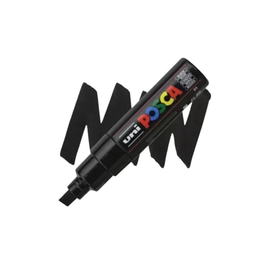 Kit com Caneta Uniball Posca PC-8K  Preta e Branca Original.