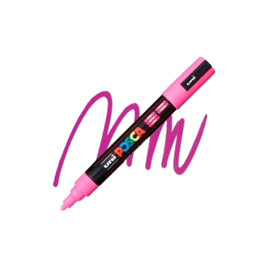 Kit com 6 unidade Caneta Uni-posca Pc-5m Rosa 7.5168 Uniball
