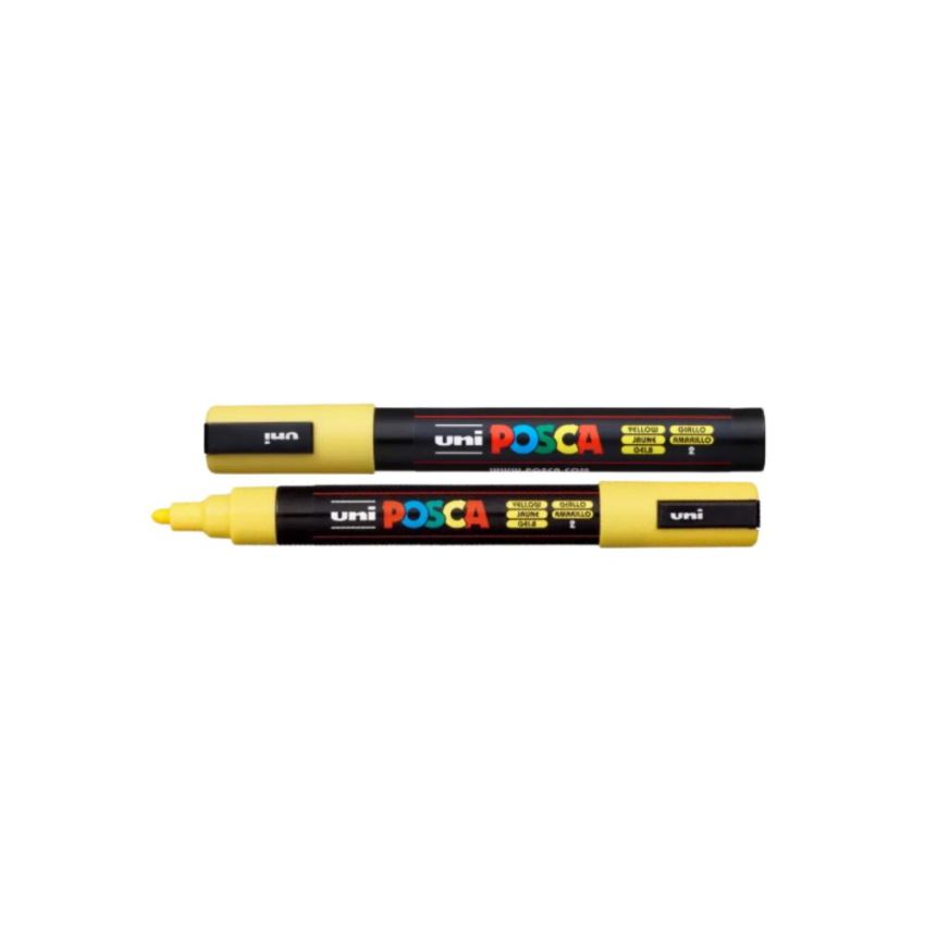 Kit com 6 uni. Caneta Uni-posca Pc-5m Amarelo 7.5169 Uniball