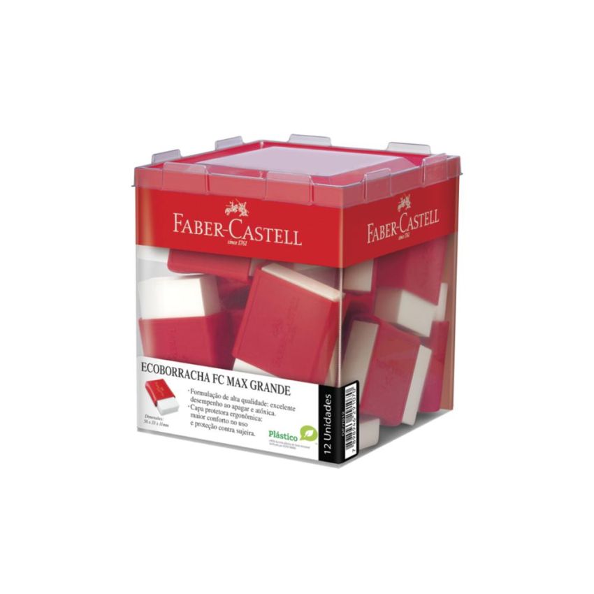 BORRACHA  TKPLAST FCMAX OF7012 GRANDE  FABER - CAIXA COM 12.