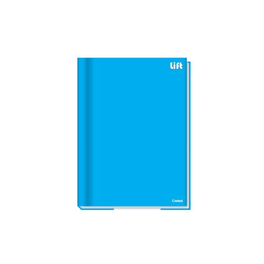 KIT C/ 10 CADERNOS BROCHURAO LIFT CAPA DURA 96FL AZ CREDEAL.