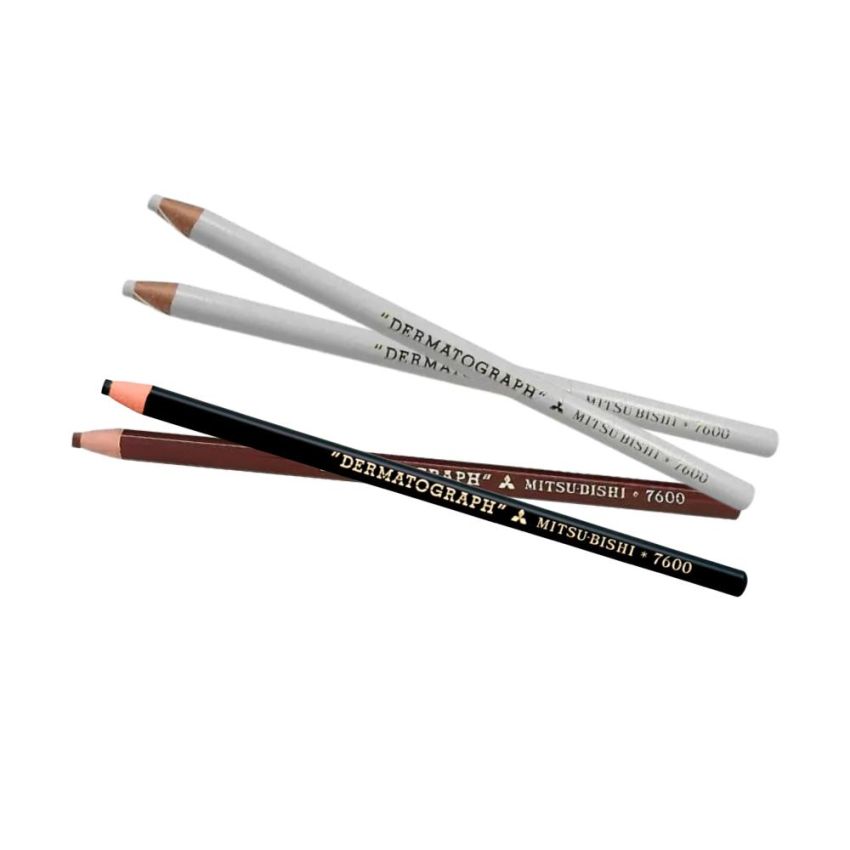 Kit c/ 4 lápis dermatográfico  Mitsubishi 2 bc, 1 pt, 1 mr