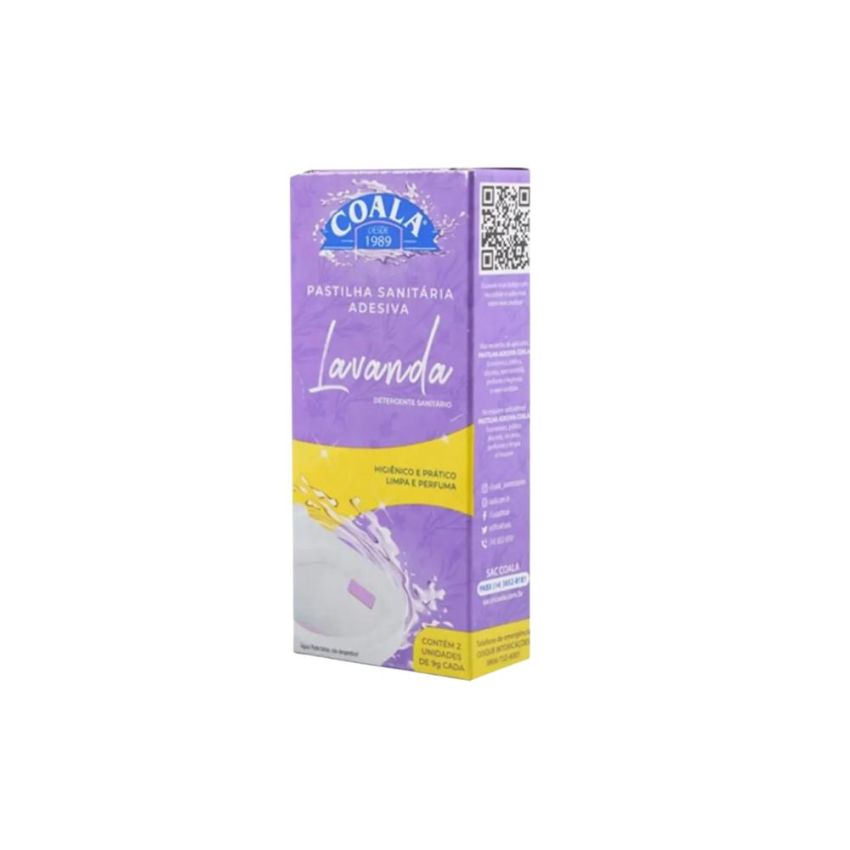 Pastilha Sanitaria Adesiva Lavanda 9g c/ 02 un Coala