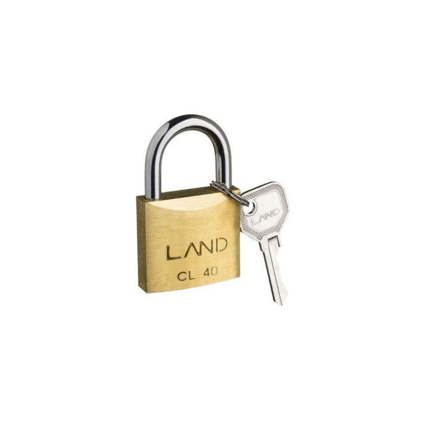 Cadeado em Latao Macico Com 2 Chaves cl 40mm 01 Und Land