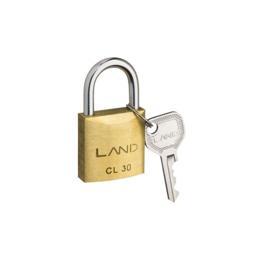 Cadeado em Latao Macico Com 2 Chaves cl 30mm 01 Und Land