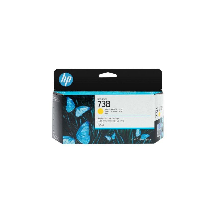 Cartucho de Tinta hp 738 Amarelo 130ml 498n7a
