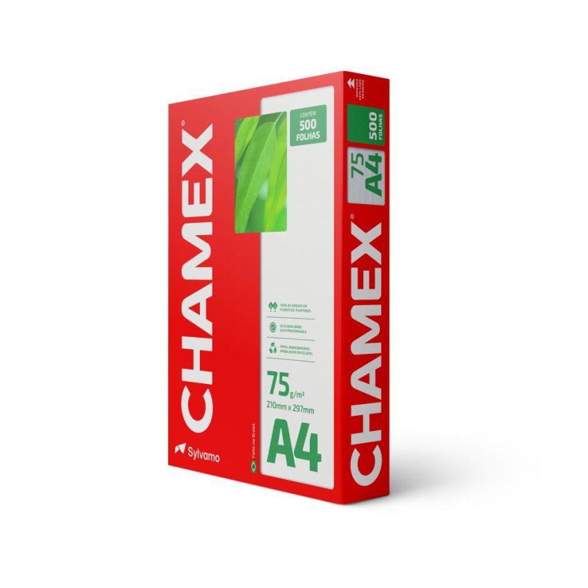 Papel  Sulfite Chamex A4 75g com duas resmas -  1.000 folhas