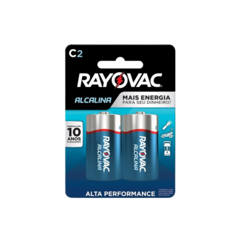 Pilha Alcalina Media 20120 c/ 2 Rayovac