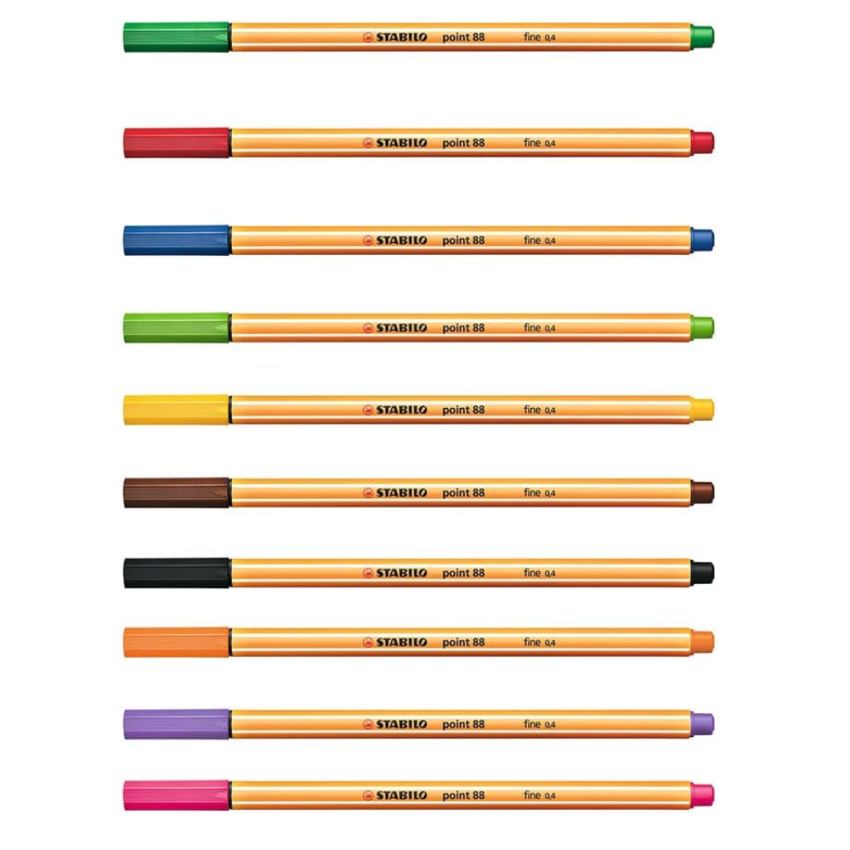 Caneta Hidrografica Stabilo 8810 - 10 Cores  Stabilo