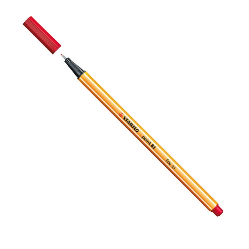 Caneta Hidrografica Stabilo 8840 Vermelho C/10  Stabilo