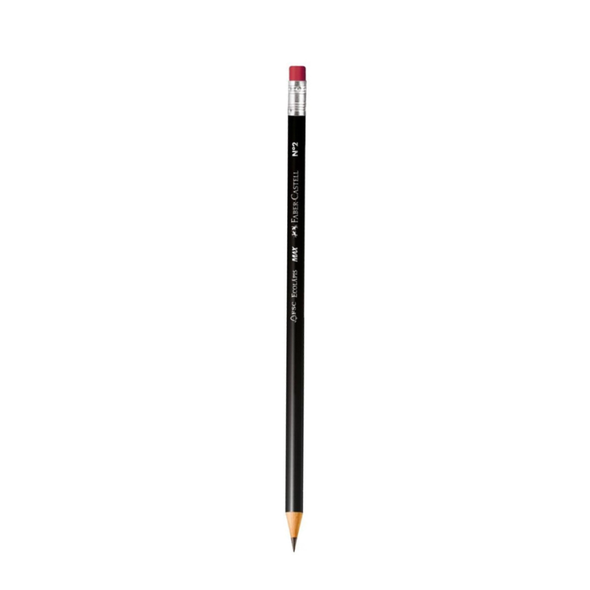 Lapis nº 2 Redondo Preto 1205m/b C/borracha  Faber