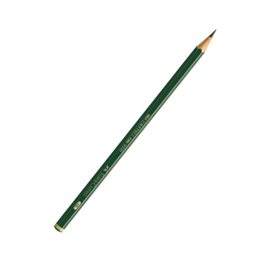 Lapis  Desenho 9000 hb  Sextavado Verde  Faber