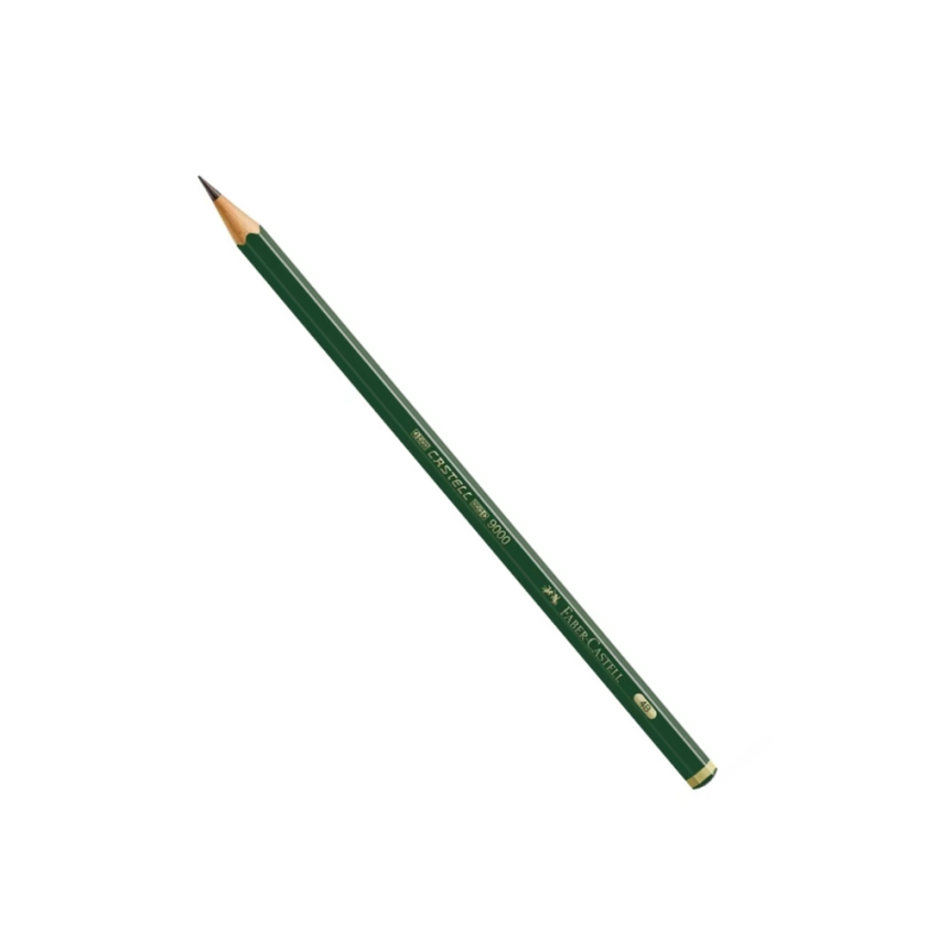 Lapis  Desenho 9000 4b Sextavado Verde  Faber