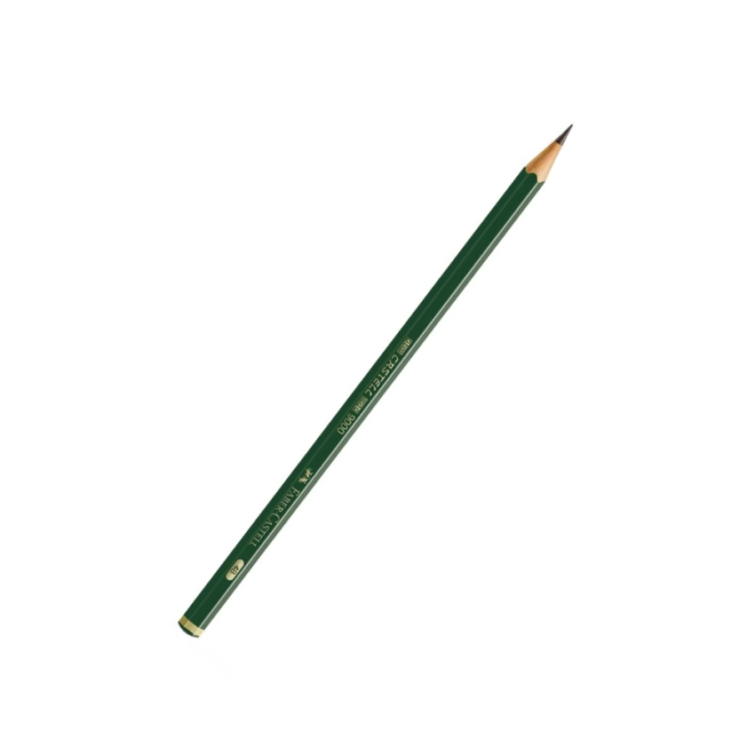 Lapis  Desenho 9000 4b Sextavado Verde  Faber
