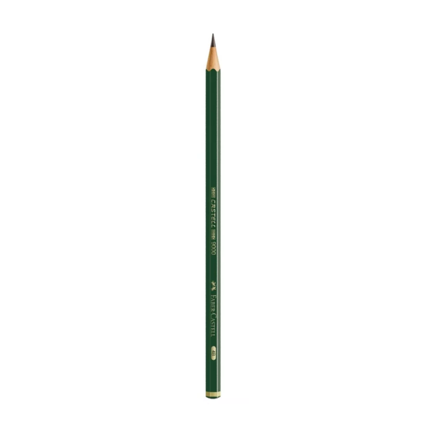 Lapis  Desenho 9000 4b Sextavado Verde  Faber