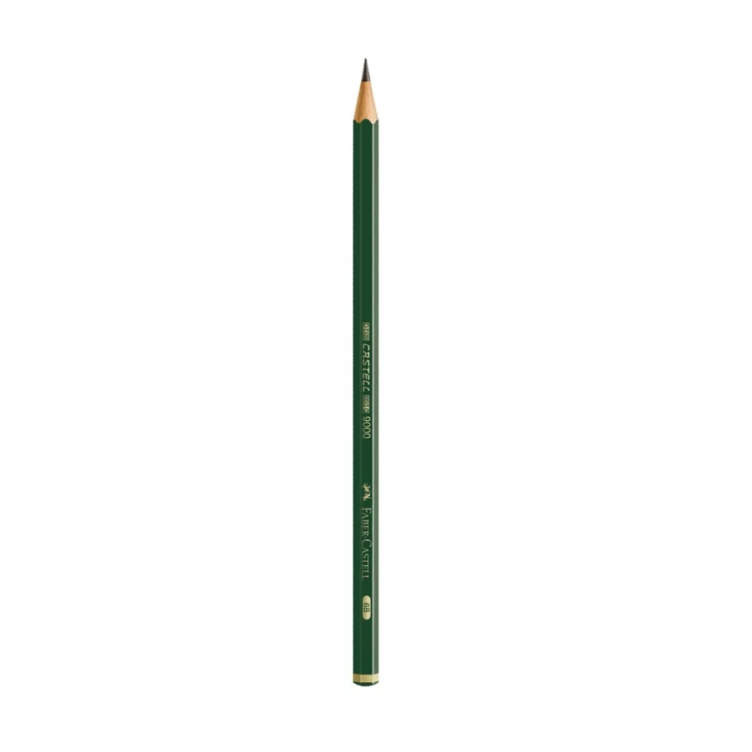 Lapis Desenho 9000 6b Sextavado Verde  Faber