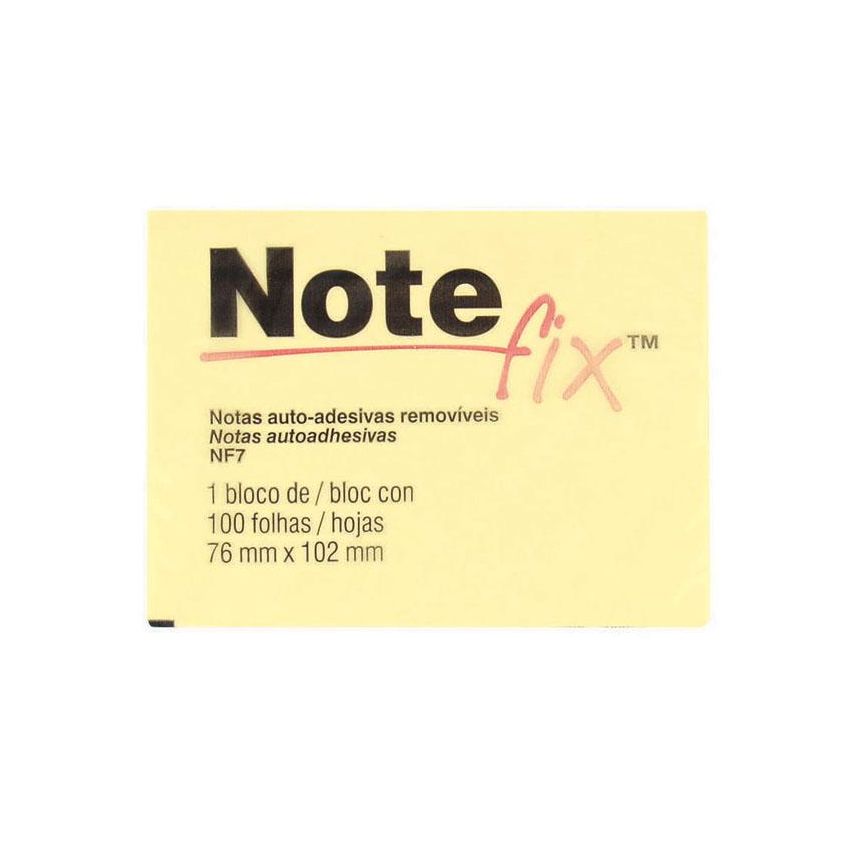 Notas Adesivas Notefix 76x102 7 Amarelo 100fl  3m