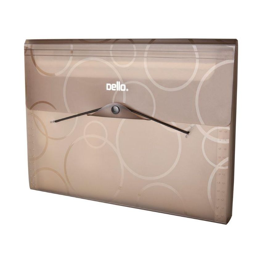 Pasta Sanfonada a4 pp Dellosmille Fume C/12 Divisorias 6070i  Dello