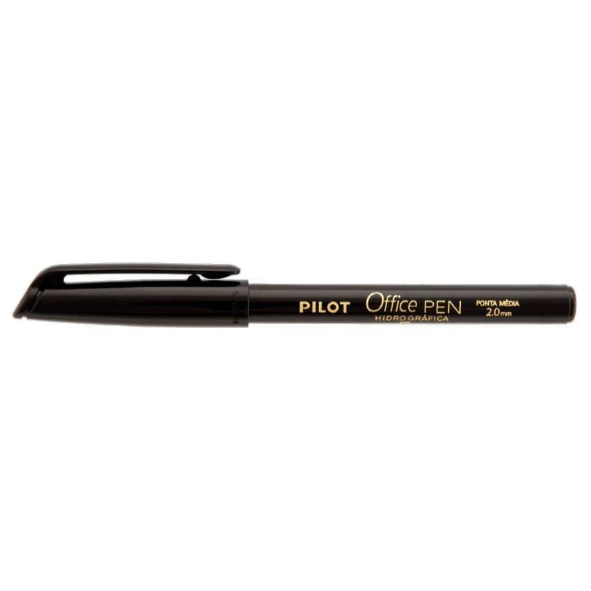 Caneta Hidrografica Office Pen 2mm Preto Pilot