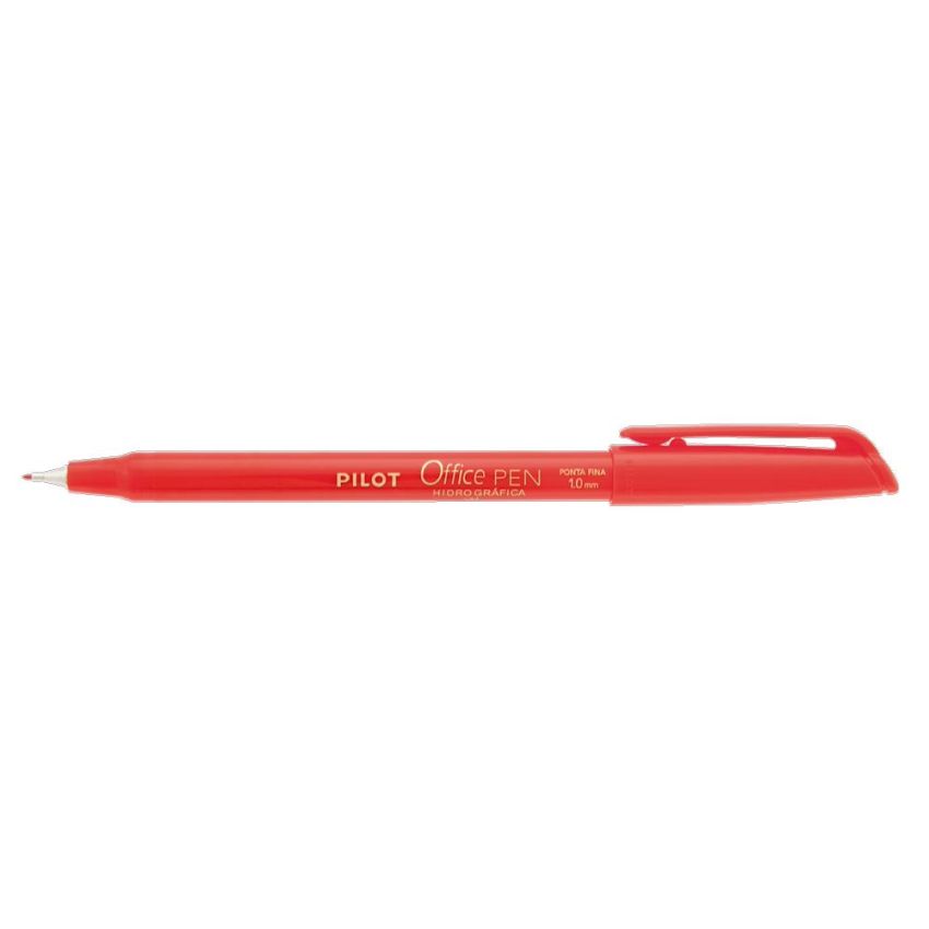 Caneta Hidrografica Office Pen 1mm Vermelho Pilot