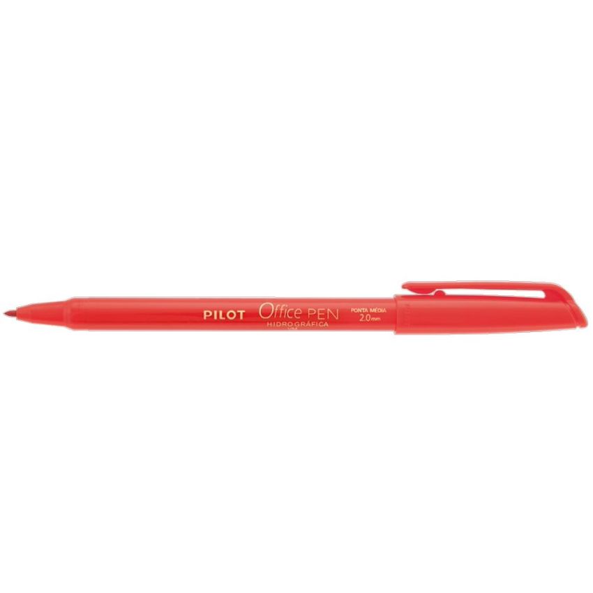 Caneta Hidrografica Office Pen 2mm Vermelho Pilot