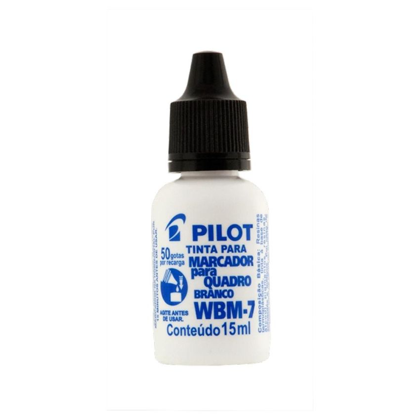 Tinta Para Marcador de Quadro Branco 15 ml Preto Wbm-7 Pilot