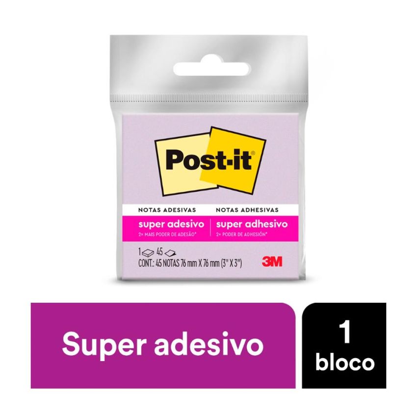 Post-it 76x76mm Roxo 45 Folhas  3m
