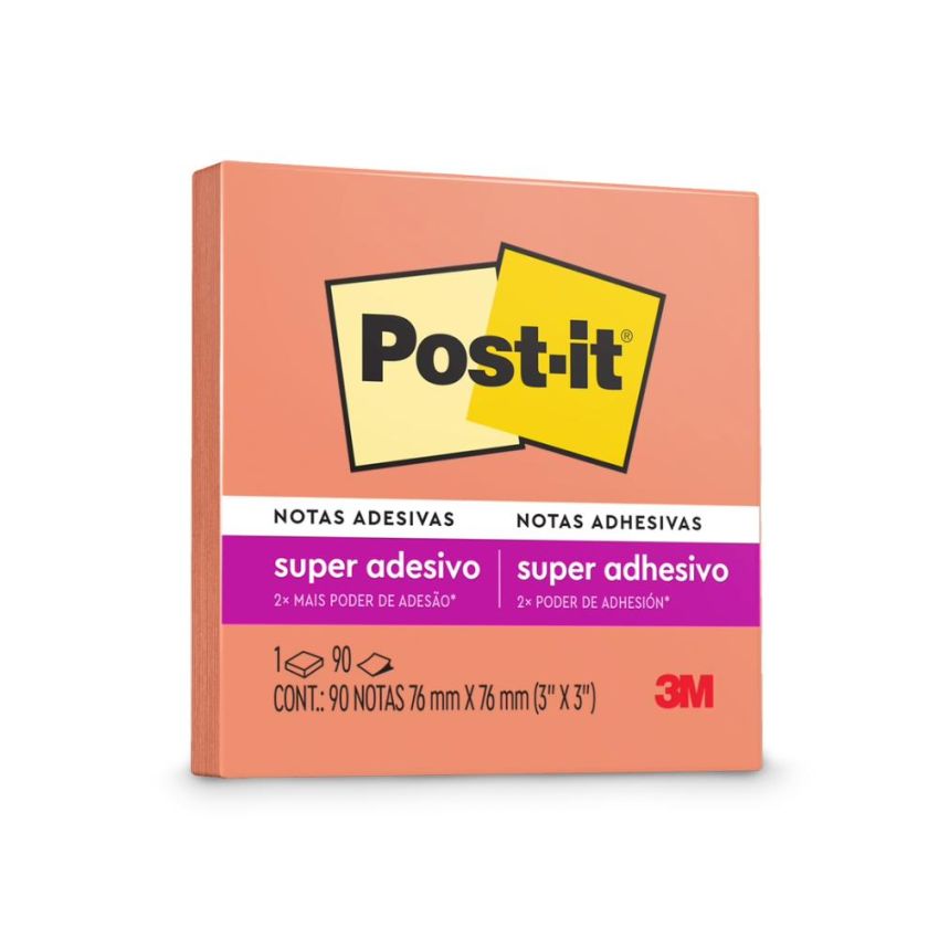 Post-it Super Adesivo 76x76mm 90 Folhas Damasco 3m