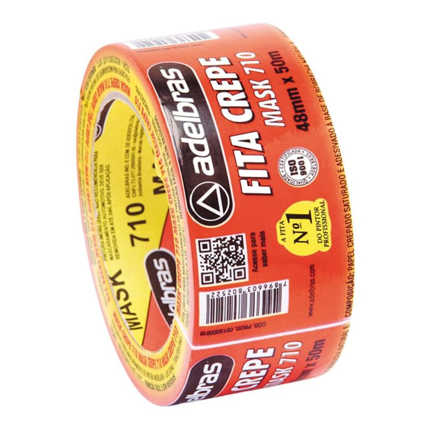 Fita Adesiva Crepe Mask 48mmx50m 710 Branco Adelbras