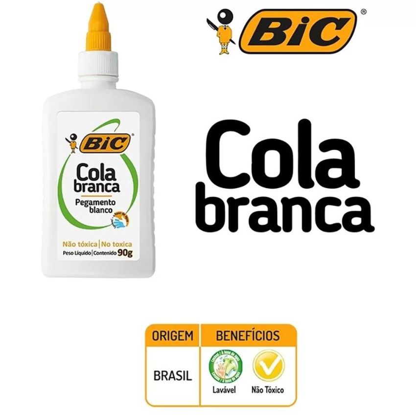 Cola Branca 90gr Bic