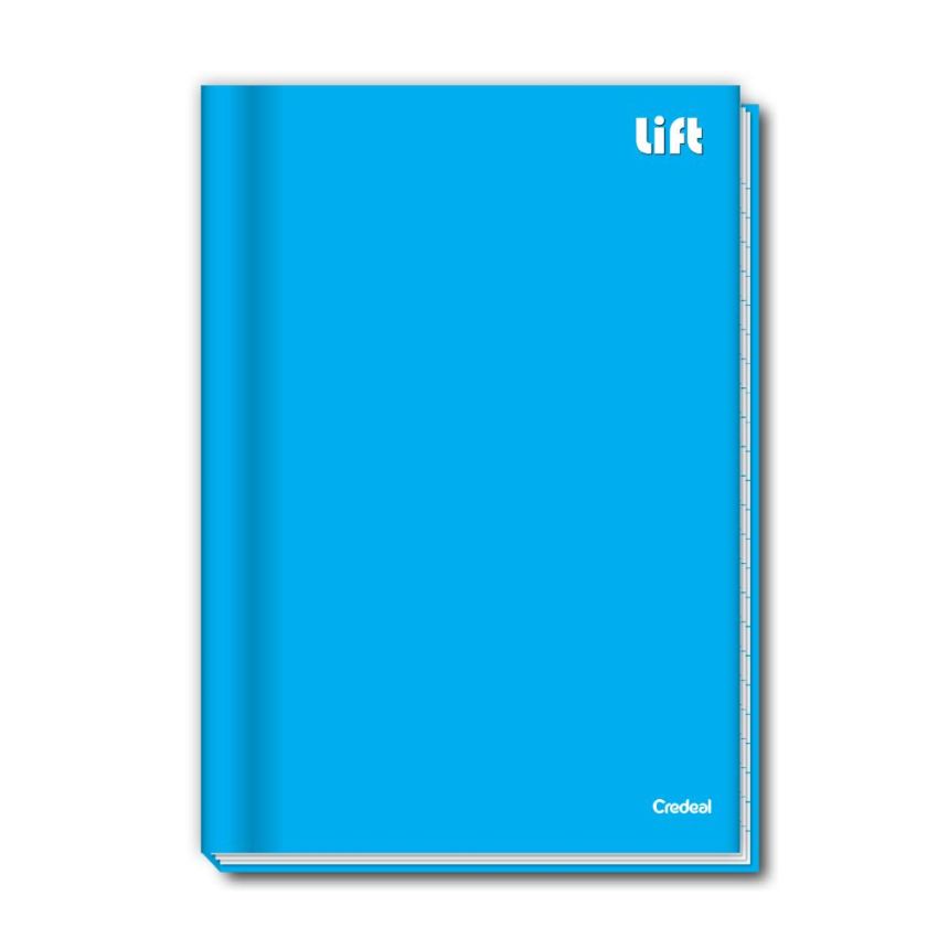 Caderno Brochura 1/4 Lift Capa Dura Azul 96fls 20787-1 Credeal