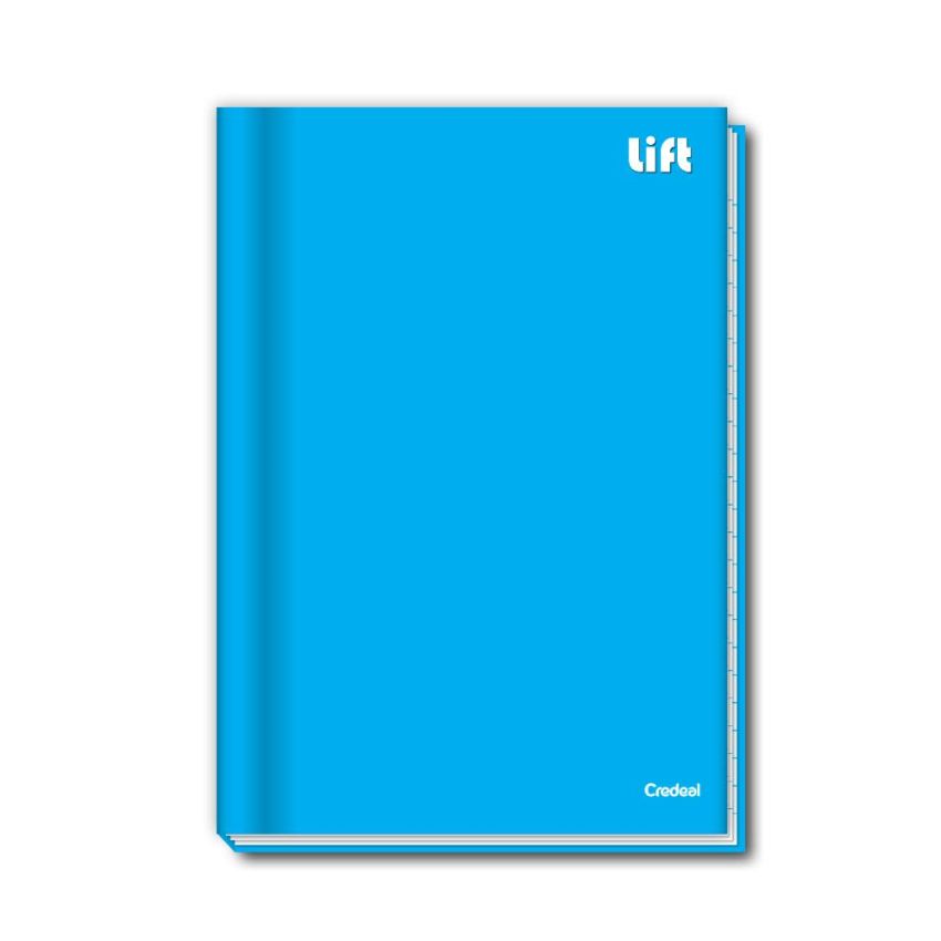 Caderno Brochura Universitario Lift Capa Dura 96fl Azul 207666 Credeal