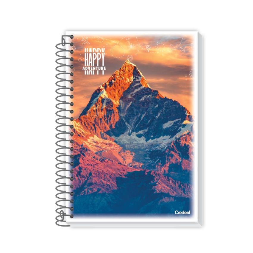 Caderno Espiral Universitario Happy Capa Dura 96fl 28166-6 Credeal