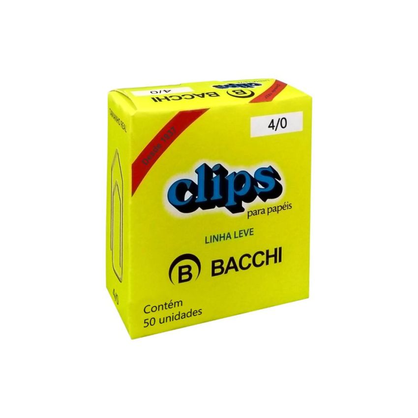 Clips n 4/0 Galvanizado Linha Leve C/50 0908-1 Bacchi