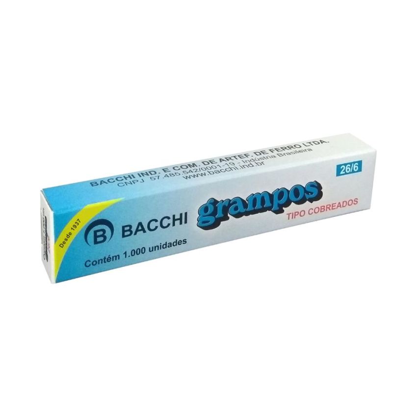 Grampo 26/6 Cobreado C/1000 2152-6 Bacchi