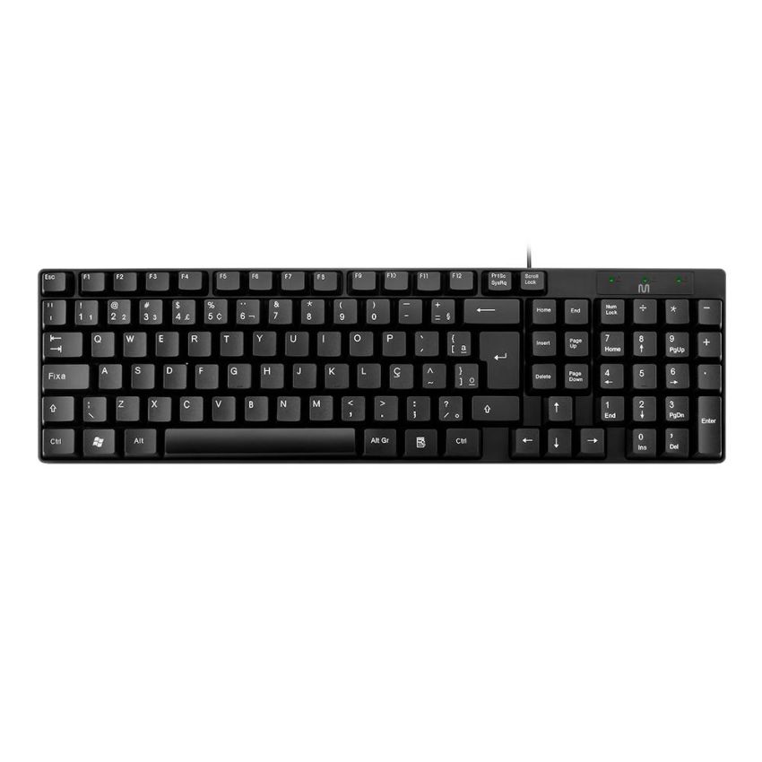 Teclado Basico Slim Preto Laser Usb Tc193 Multilaser
