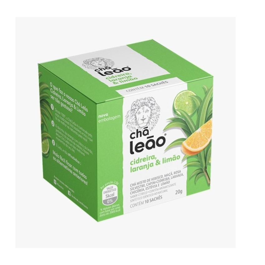 Cha de Cidreira + Laranja + Limao Sache 1,6g cx c/ 10und Leao
