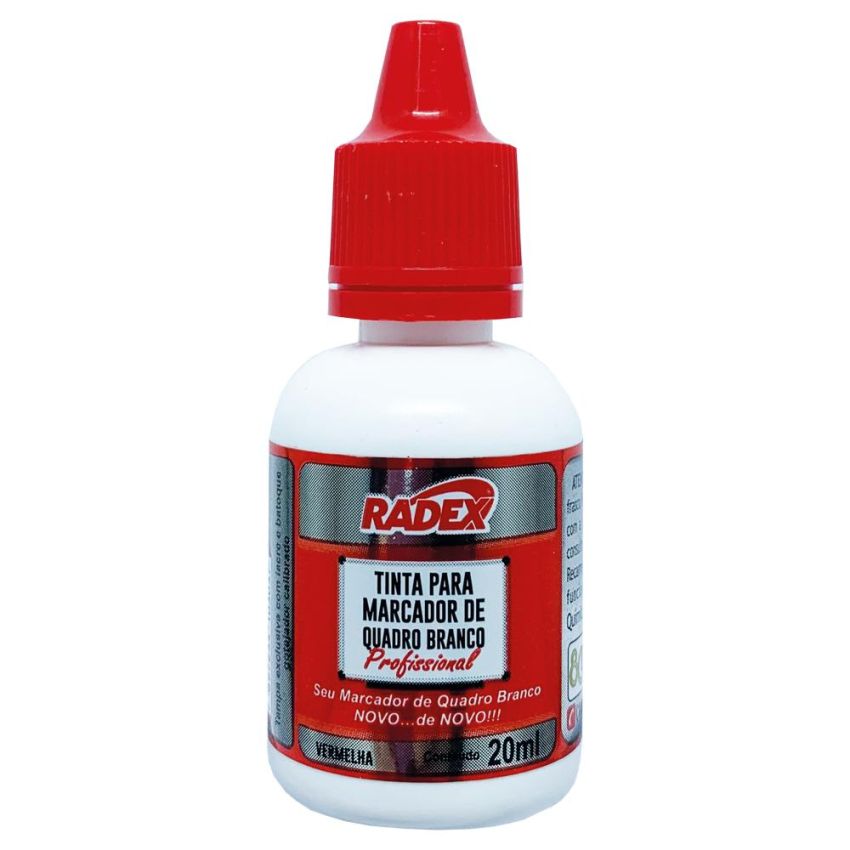 Tinta P/marcador Quadro Branco 20ml Vermelho Tmqb20  Radex