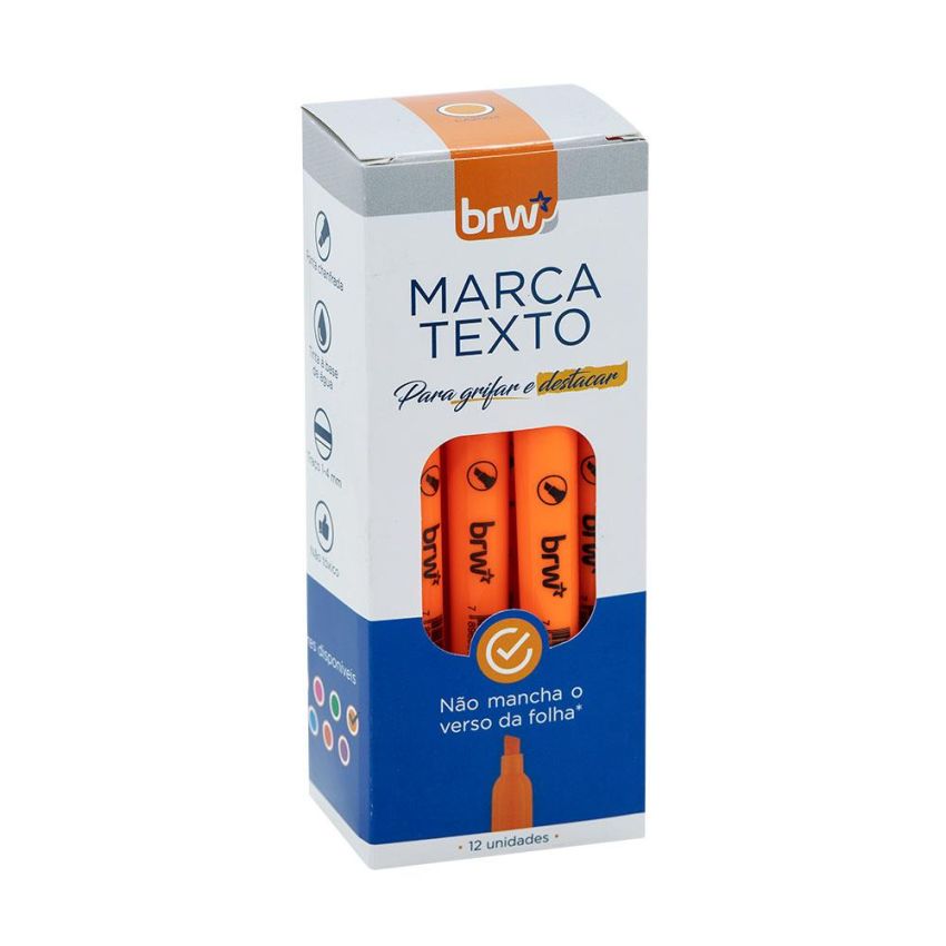 Marca Texto Fluorescente Laranja Ca2004 Brw