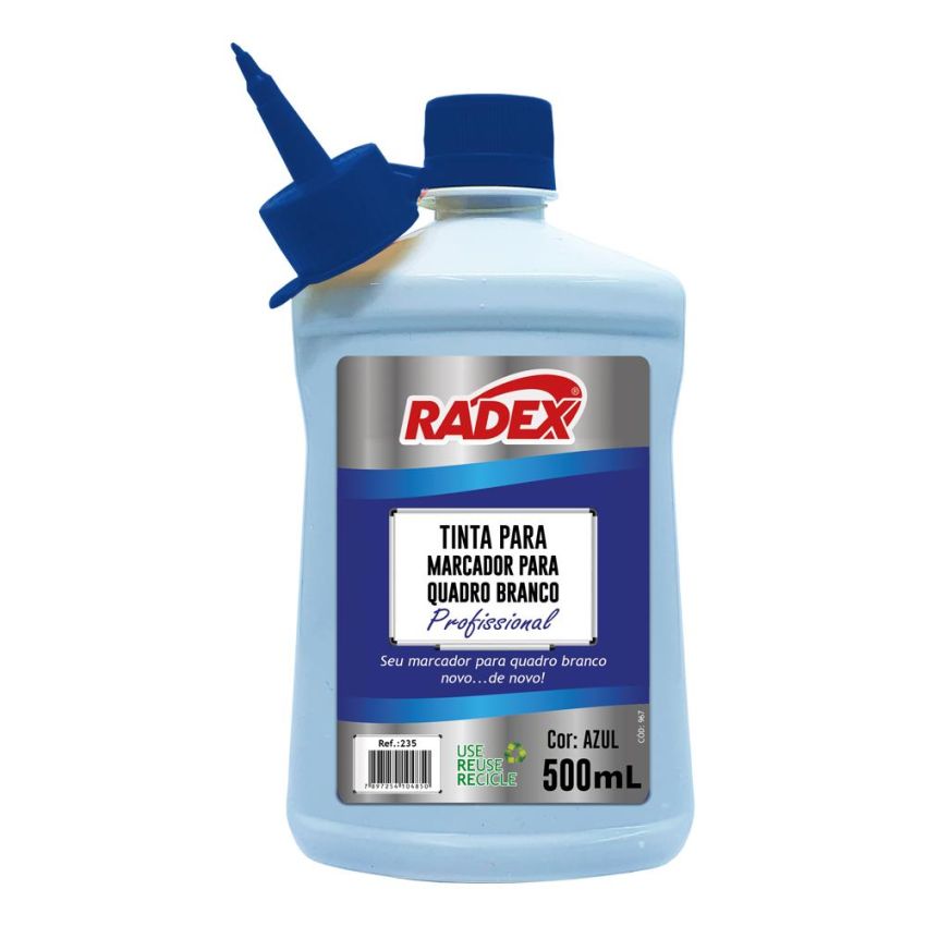 Tinta P/marcador Quadro Branco 500ml Azul Tmqb500  Radex