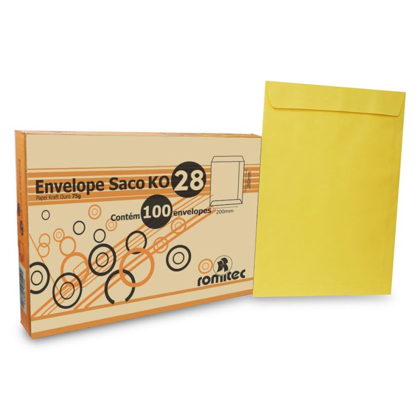 Envelope Saco Ouro Ko28 200mmx280mm C/100 2050r