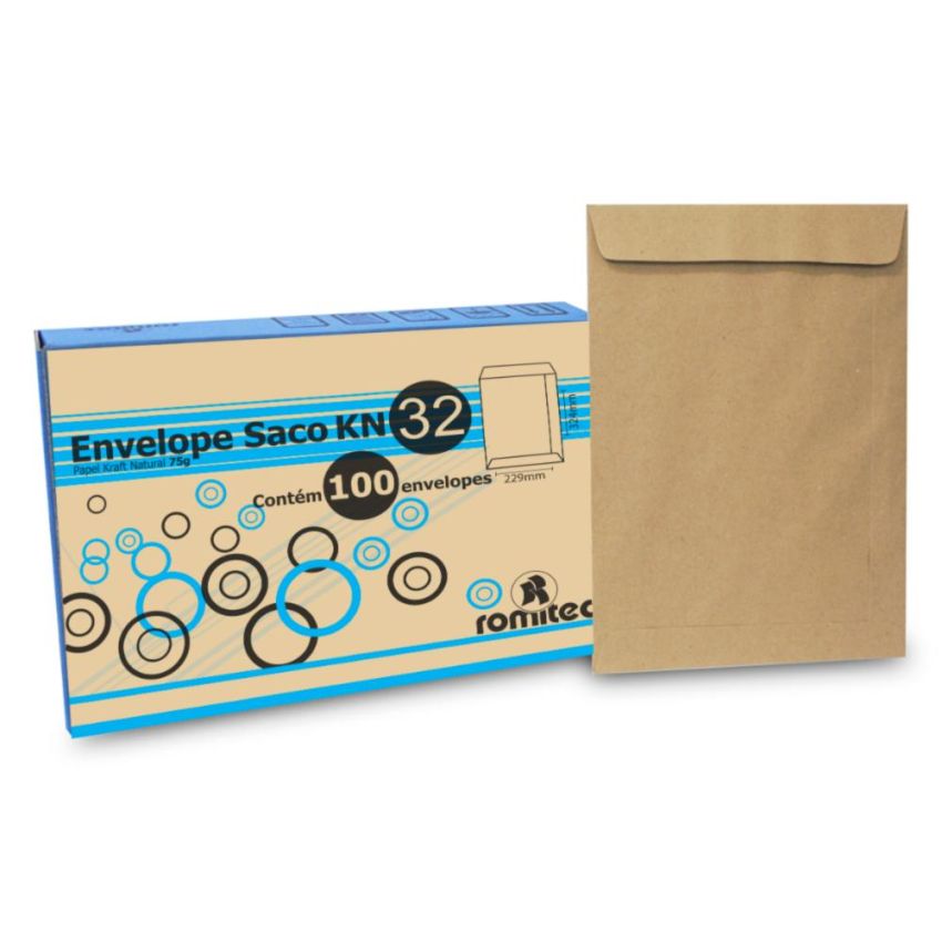 Envelope Saco Kraft Natural Kn32 229mmx324mm C/100 5541r