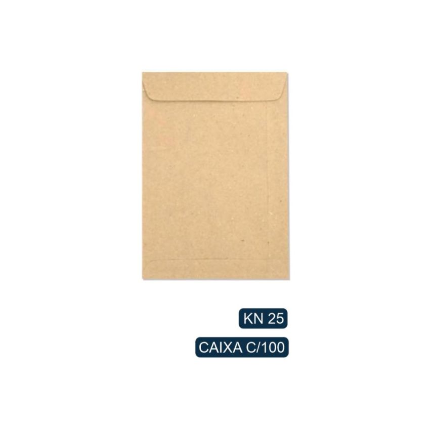 Envelope Saco Kraft Natural Kn25 176mmx250mm C/100 2097r