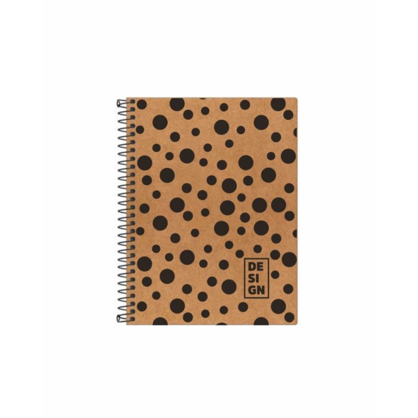 Caderno Espiral 1/4 Kraft Capa Flex 96fls 7937r Romitec