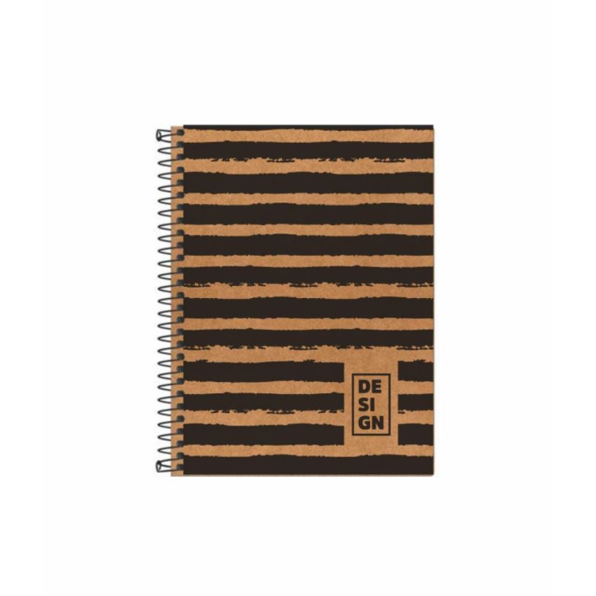 Caderno Espiral Universitario Kraft Capa Flex 80fls 8000r Romitec
