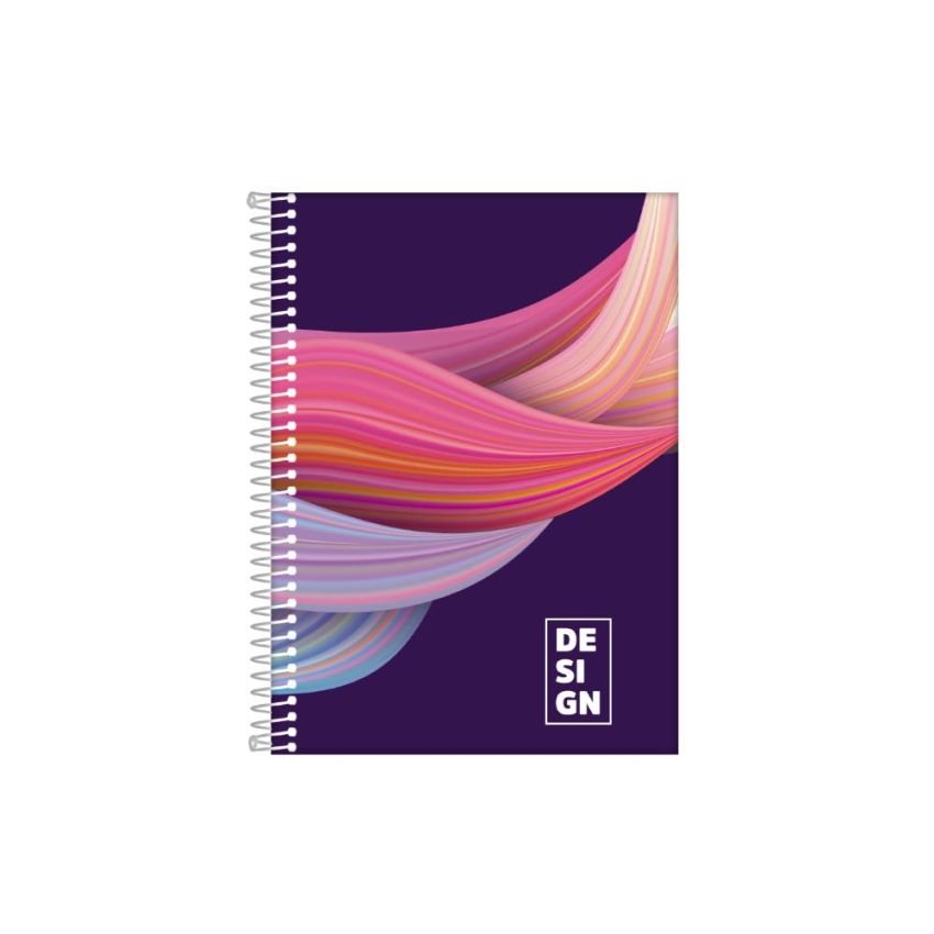Caderno Espiral 1/4 Design Capa Dura 80fls 8029r Romitec